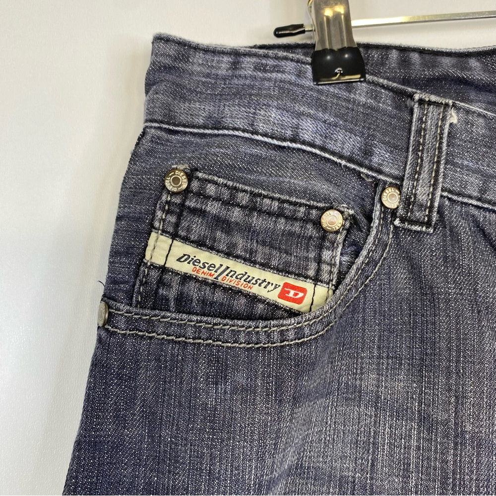 Y2K Diesel Industry Wide Leg Size 31 Denim Jeans - Picture 6 of 7
